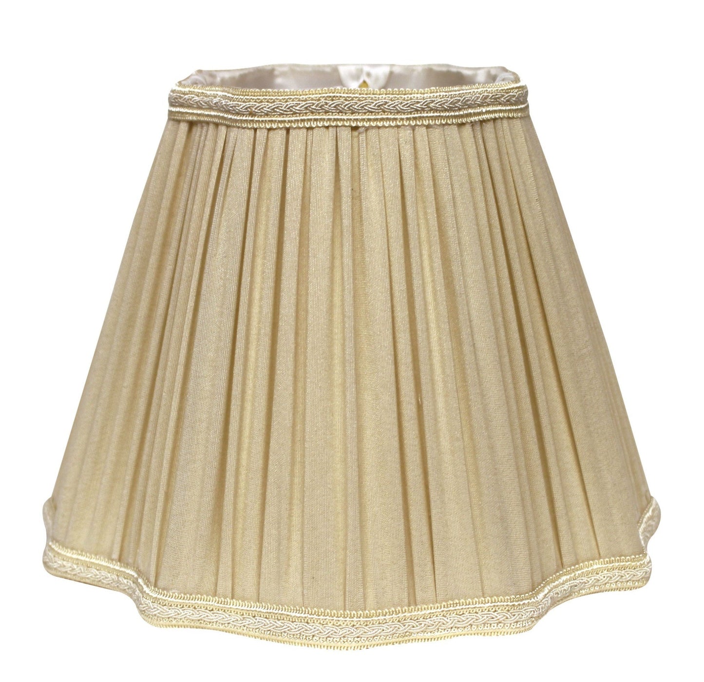 HomeRoots 18" Slanted Fancy Square Shantung Lampshade in Pearl Grey Finish
