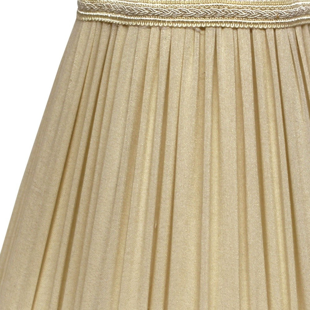 HomeRoots 18" Slanted Fancy Square Shantung Lampshade in Pearl Grey Finish