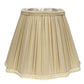 HomeRoots 18" Slanted Fancy Square Shantung Lampshade in Pearl Grey Finish