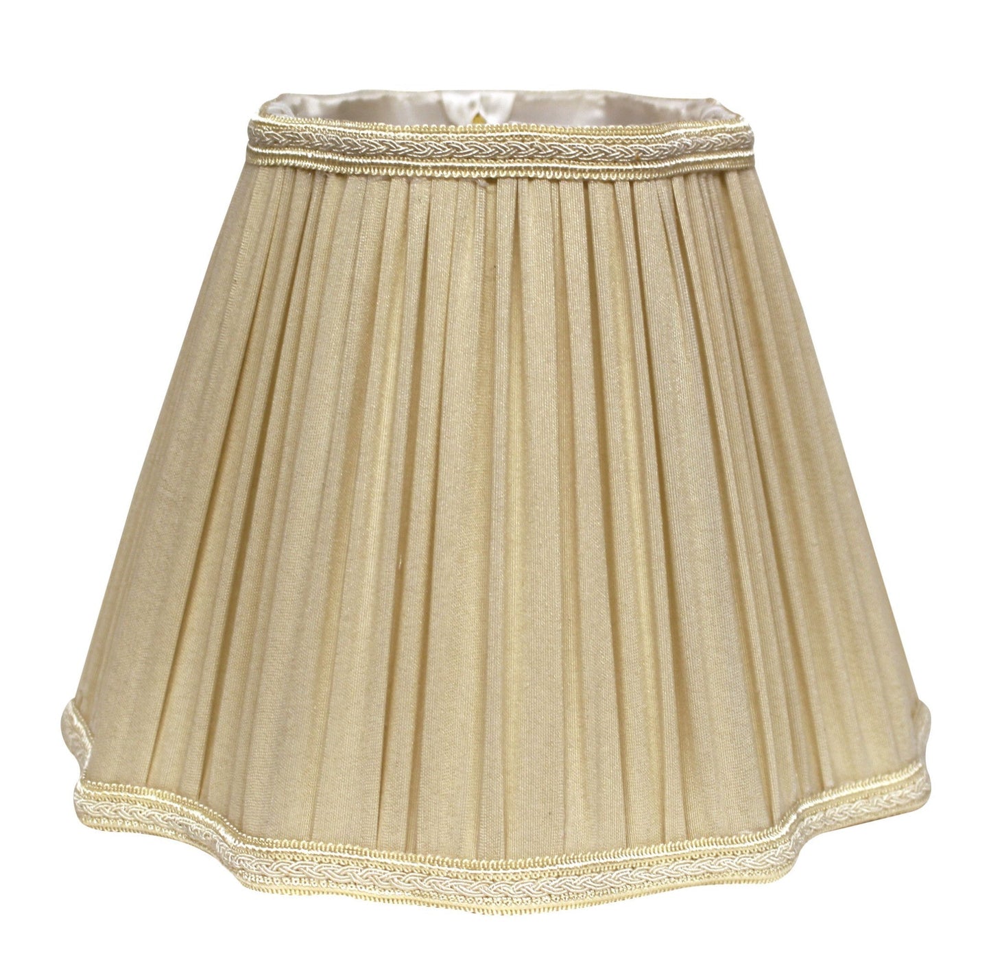 HomeRoots 18" Slanted Fancy Square Shantung Lampshade in Pearl Grey Finish