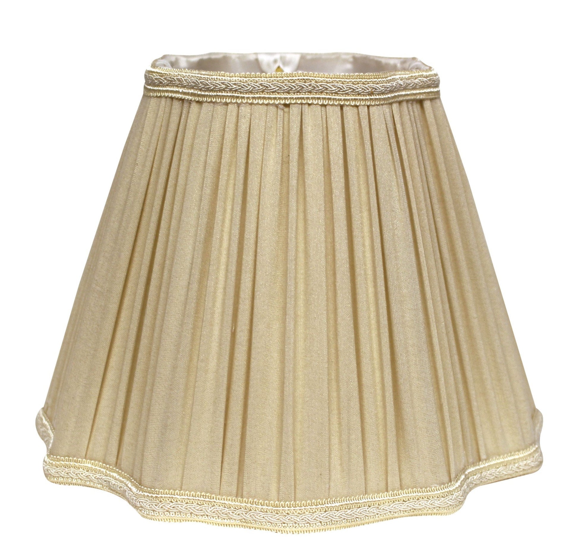 HomeRoots 18" Slanted Fancy Square Shantung Lampshade in Pearl Grey Finish