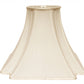 HomeRoots 18" Slanted Notch Square Shantung Lampshade in Ivory Finish