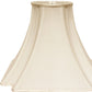 HomeRoots 18" Slanted Notch Square Shantung Lampshade in Ivory Finish