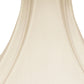 HomeRoots 18" Slanted Notch Square Shantung Lampshade in Ivory Finish