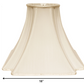 HomeRoots 18" Slanted Notch Square Shantung Lampshade in Ivory Finish