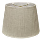 HomeRoots 18" Slanted Oval Paperback Linen Lampshade in Cream Finish