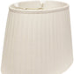 HomeRoots 18" Slanted Oval Paperback Linen Lampshade in White Finish