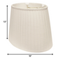 HomeRoots 18" Slanted Oval Paperback Linen Lampshade in White Finish