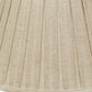 HomeRoots 18" Slanted Paperback Linen Lampshade With Box Pleat in Cream Finish