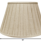 HomeRoots 18" Slanted Paperback Linen Lampshade With Box Pleat in Cream Finish