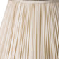 HomeRoots 18" Slanted Paperback Pleated Tafetta Lampshade in Pale Grey Finish