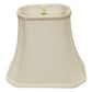HomeRoots 18" Slanted Rectange Bell Monay Shantung Lampshade in White Finish