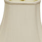HomeRoots 18" Slanted Rectange Bell Monay Shantung Lampshade in White Finish