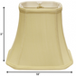 HomeRoots 18" Slanted Rectangle Bell Monay Shantung Lampshade in Antique White Finish