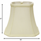 HomeRoots 18" Slanted Rectangle Bell Monay Shantung Lampshade in Ivory Finish