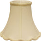 HomeRoots 18" Slanted Scallop Bell Monay Shantung Lampshade in Ivory Finish