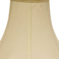 HomeRoots 18" Slanted Scallop Bell Monay Shantung Lampshade in Ivory Finish
