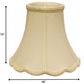 HomeRoots 18" Slanted Scallop Bell Monay Shantung Lampshade in Ivory Finish