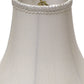 HomeRoots 18" Slanted Scallop Bell Monay Shantung Lampshade in White Finish
