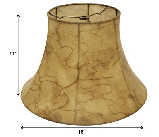 HomeRoots 18" Slanted Softback Lampshade in Antique Parchment Finish