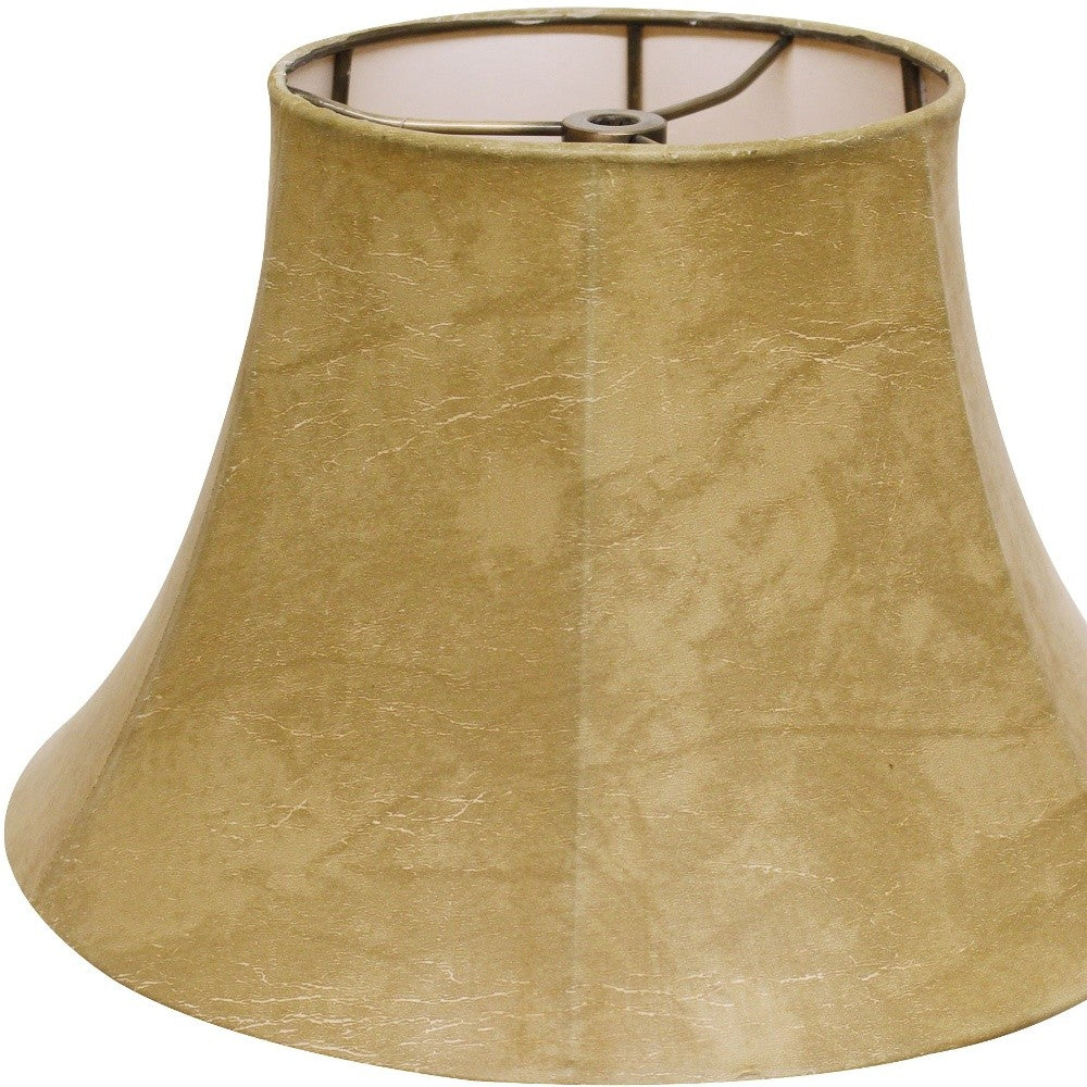 HomeRoots 18" Slanted Softback Parchment Lampshade With Faux Snakeskin Finish