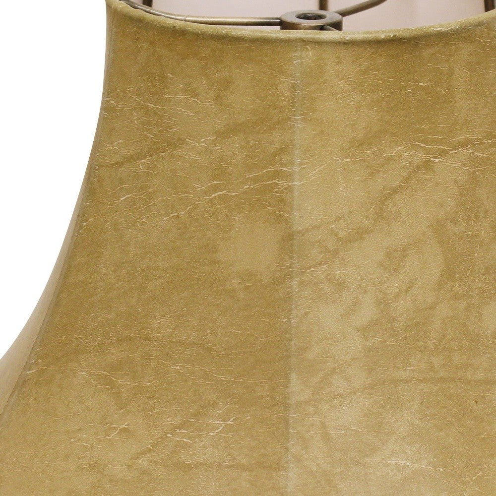 HomeRoots 18" Slanted Softback Parchment Lampshade With Faux Snakeskin Finish