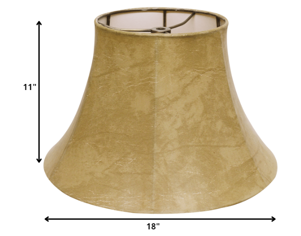 HomeRoots 18" Slanted Softback Parchment Lampshade With Faux Snakeskin Finish