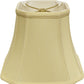 HomeRoots 18" Slanted Square Bell Monay Shantung Lampshade in Antique White Finish