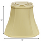 HomeRoots 18" Slanted Square Bell Monay Shantung Lampshade in Antique White Finish