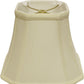 HomeRoots 18" Slanted Square Bell Monay Shantung Lampshade in Ivory Finish