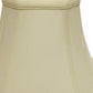 HomeRoots 18" Slanted Square Bell Monay Shantung Lampshade in Ivory Finish