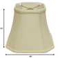 HomeRoots 18" Slanted Square Bell Monay Shantung Lampshade in Ivory Finish