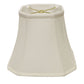 HomeRoots 18" Slanted Square Bell Monay Shantung Lampshade in White Finish