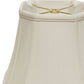 HomeRoots 18" Slanted Square Bell Monay Shantung Lampshade in White Finish