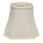 HomeRoots 18" Slanted Square Bell Monay Shantung Lampshade in White Finish