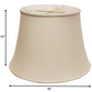 HomeRoots 18" Sloped Euro Bell Pongee Shantung Lampshade in Beige Finish