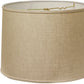 HomeRoots 18" Throwback Drum Linen Lampshade in Dark Wheat Finish