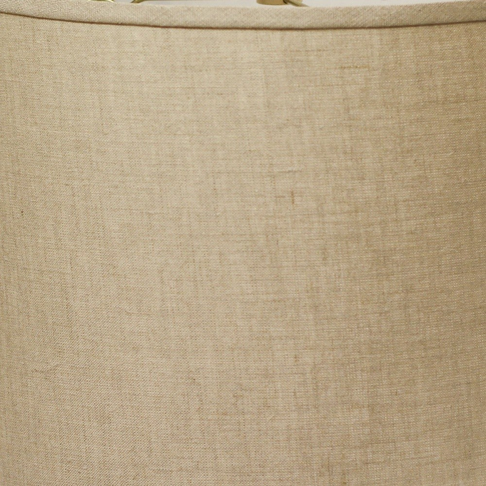 HomeRoots 18" Throwback Drum Linen Lampshade in Dark Wheat Finish