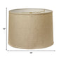 HomeRoots 18" Throwback Drum Linen Lampshade in Dark Wheat Finish