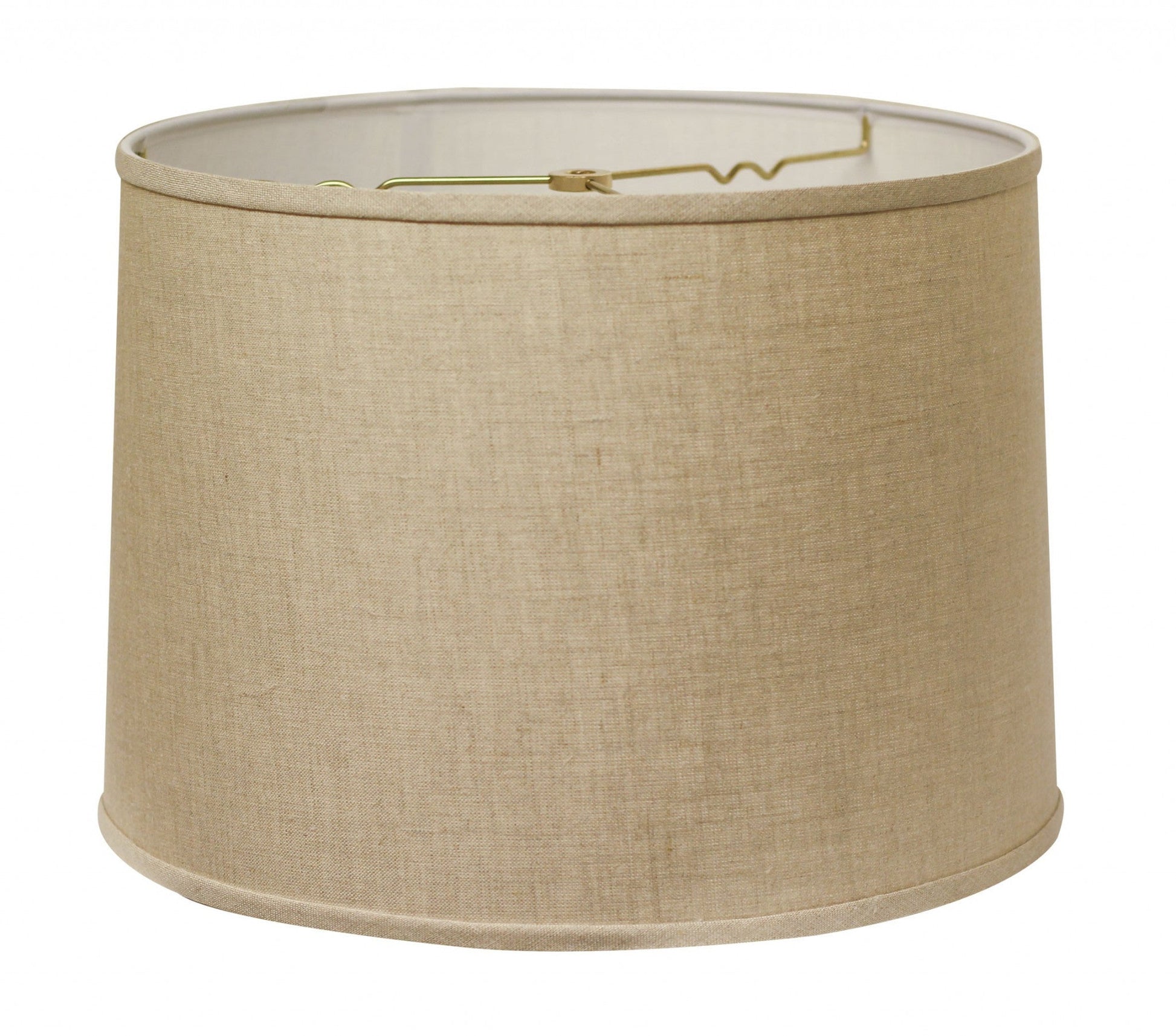 HomeRoots 18" Throwback Drum Linen Lampshade in Dark Wheat Finish
