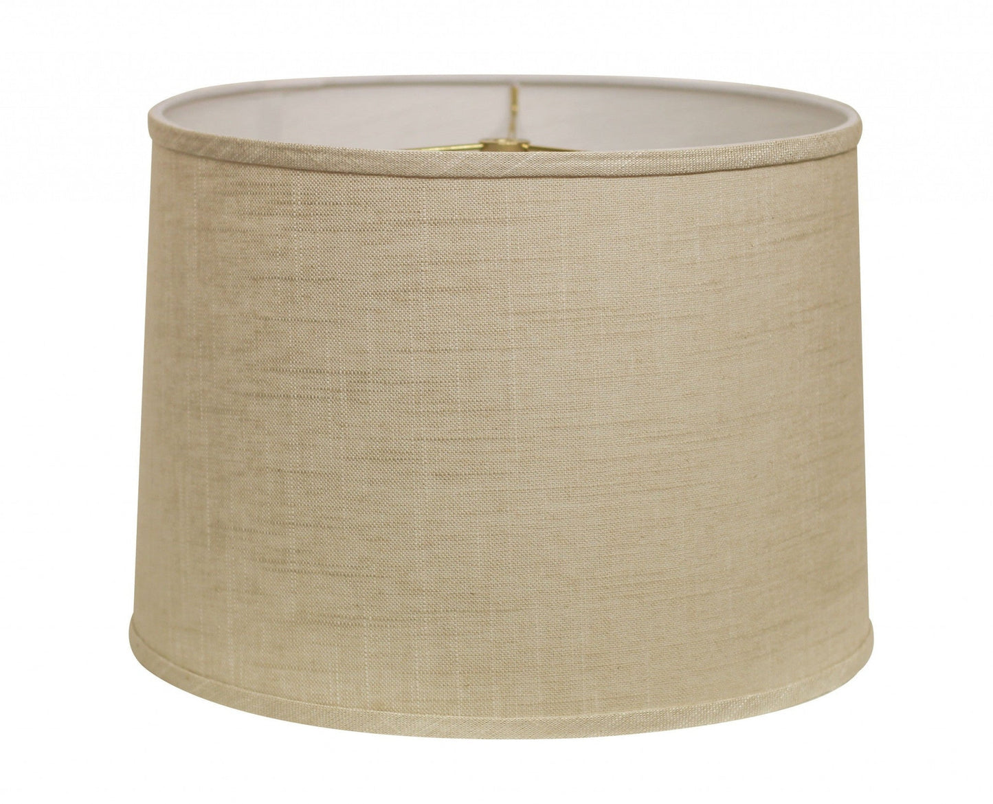 HomeRoots 18" Throwback Drum Linen Lampshade in Light Wheat Finish