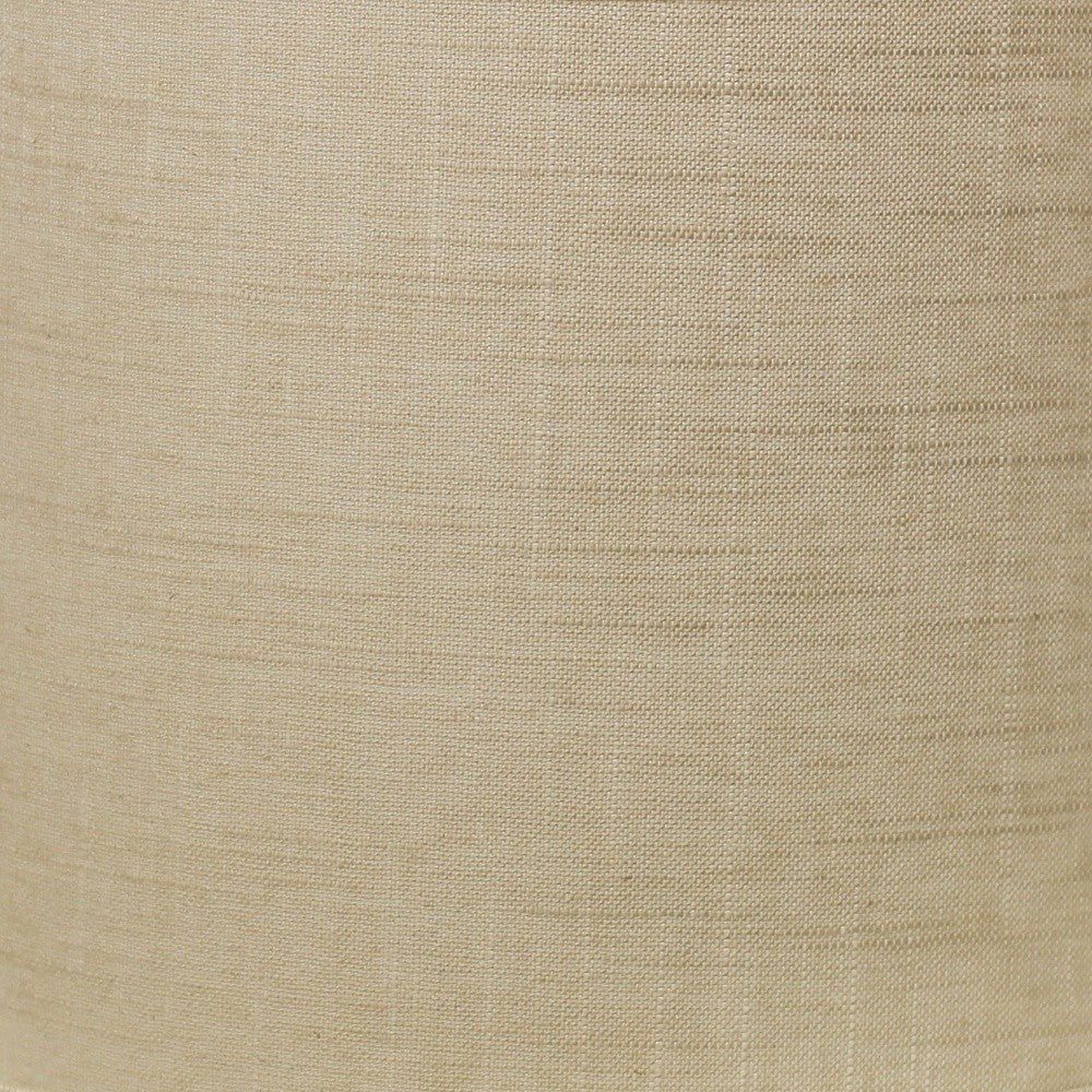HomeRoots 18" Throwback Drum Linen Lampshade in Light Wheat Finish