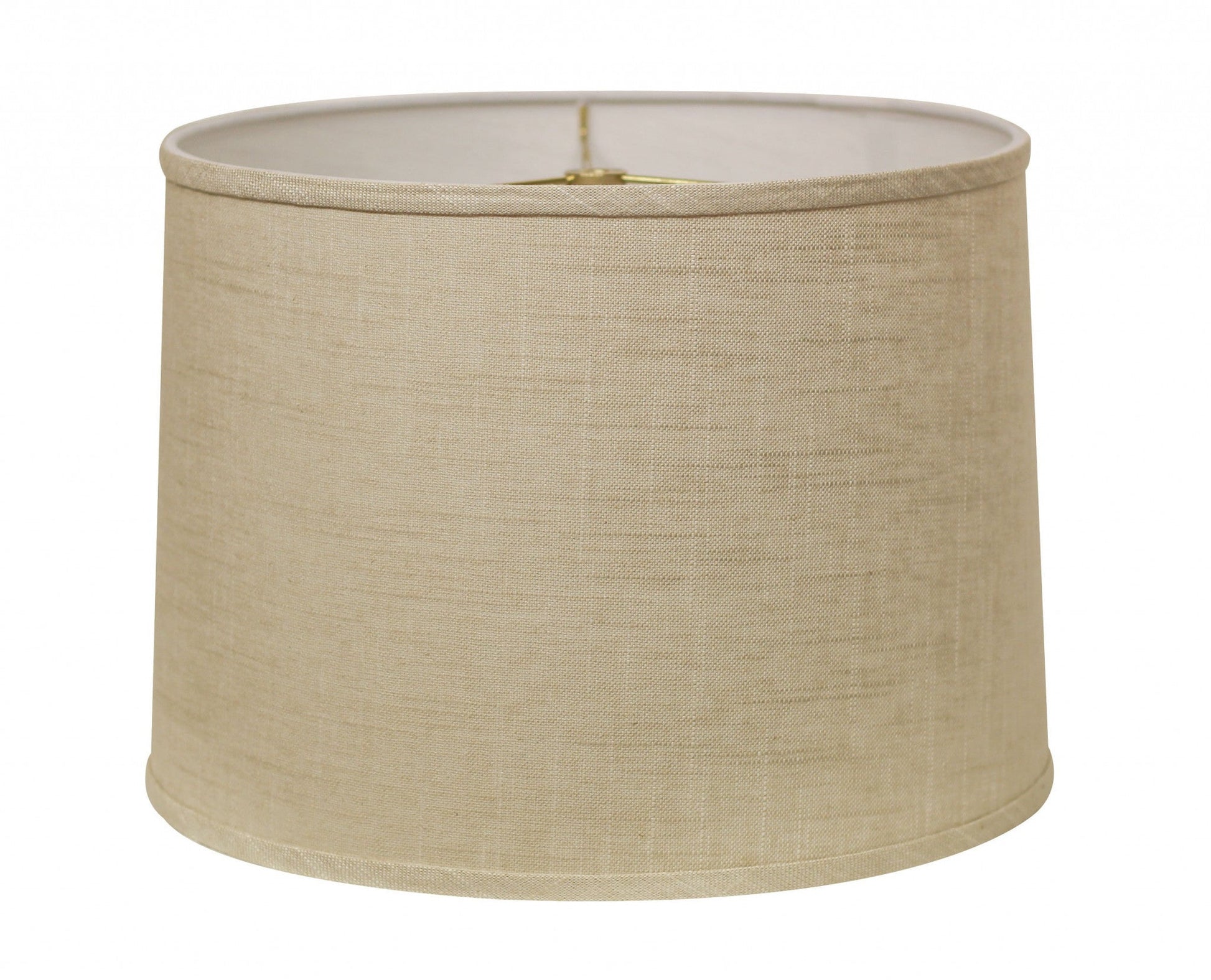 HomeRoots 18" Throwback Drum Linen Lampshade in Light Wheat Finish