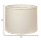 HomeRoots 18" Throwback Drum Linen Lampshade in White Finish