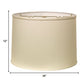 HomeRoots 18" Throwback Drum No Slub Lampshade in Ivory Finish