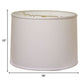 HomeRoots 18" Throwback Drum No Slub Lampshade in White Finish