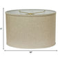 HomeRoots 18" Throwback Oval Linen Lampshade in Dark Wheat Finish