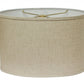 HomeRoots 18" Throwback Oval Linen Lampshade in Dark Wheat Finish