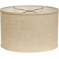 HomeRoots 18" Throwback Oval Linen Lampshade in Light Wheat Finish