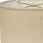 HomeRoots 18" Throwback Oval Linen Lampshade in Light Wheat Finish